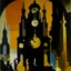 Placeholder: Clockwork Temple painted by Lyonel Charles Feininger