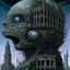 Placeholder: black mouth veiled in hungry architecture; neo surrealism; by Tomasz Setowski.