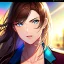 Placeholder: Clear focus, 8k, beautiful lighting, vibrant colors, Portrait, female gunslinger, serious eyes, brown hair,