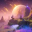 Placeholder: blue gold and violet landscape with multicolored crystals falling from the sky, full of details, smooth, bright sunshine，soft light atmosphere, light effect，vaporwave colorful, concept art, smooth, extremely sharp detail, finely tuned detail, ultra high definition, 8 k, unreal engine 5, ultra sharp focus