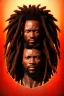 Placeholder: African warrior, dreadlocks, colorful beads in hair, ominous, dnd character portrait, waist up portrait, intricate, oil on canvas, masterpiece, expert, insanely detailed, 4k resolution, retroanime style, cute big circular reflective eyes, cinematic smooth, intricate detail , soft smooth lighting, vibrant colors, hokusai style arm sleeve tatoo