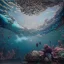 Placeholder: Underwater view,Insanely detailed photograph of an “artitcture plans of a canoe ” with intricate waves, intricate embroidered band of stars, hyperdetailed painting by Ismail Inceoglu Huang Guangjian and Dan Witz CGSociety ZBrush Central fantasy art album cover art,8K, hdr, romantic, mysterious, ominous, flowers, jewelry, steam,oil,cafe,street vendor,steamship,D&D