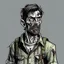 Placeholder: zombie, dead, portrait,,comic book, post-apocalypse, gray background,