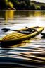 Placeholder: kayak on water with ripples behind