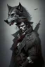 Placeholder: vampire hunter with a wolf head slung over his shoulder