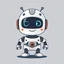 Placeholder: AI Robot LOGO simple, winking face