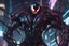 Placeholder: venom machine in solo leveling shadow artstyle, cyberpunk them, neon lights, full body, apocalypse, intricate details, highly detailed, high details, detailed portrait, masterpiece,ultra detailed,best quality