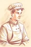 Placeholder: Drawing of A male cook