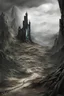 Placeholder: Barren realm of death, photorealistic