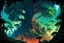 Placeholder: retro anime style, full color, dark serious 1980s anime style, a elf city in a giant tree, no humans, no people