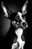 Placeholder: portrait of gray american rat terrier in charcoal