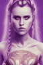 Placeholder:  viking, high light ,purple tones,Danish singer MØ face,