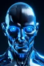 Placeholder: Bionic Science Man with a robotic head complete with a luminous blue laser and an eye