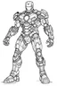 Placeholder: out line art of IRON MAN super HIRO colouring pages with white background ,skech style ,full body. only use outline,mandala style,clean line art,white background,no shadow and clear and well outlined