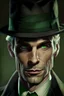 Placeholder: middle aged male, detective, noir, british faishon, tophat, blonde, green eyes