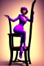 Placeholder: Violet lugging a chair about