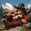 Placeholder: western dwarf bandit relaxing realistic art