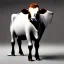 Placeholder: A cow wearing a pantsuit