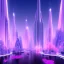 Placeholder: A very beautiful futuristic city, elegant, crystal edifices, atmospheric, realistic, cinematic lighting, pink blue light, 8k, galactic atmosphere, flowers