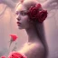 Placeholder: red rose beautiful girl,utra realistic,highly detailed, masterpiece, sharp focus, insanely detailed, fantasy art, intricate detailed, elegant, fog, Special Lighting, Vibrant, color Scheme, forest, unreal engine 5, trending on artstation