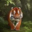 Placeholder: small Full Tiger running raning jungle