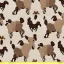 Placeholder: brown grey cream goats and alpacas pattern PIERRE JOSEPH REDOUTÉ