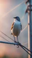 Placeholder: bird sitting on the power line, a bird so fat that the powerlines strech to the ground and power poles bend,bokeh like f/0.8, tilt-shift lens 8k, high detail, smooth render, down-light, unreal engine, prize winning