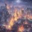 Placeholder: Oil painting of a burning city