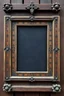 Placeholder: Cornice di quadro medievale intarsiata con si,noli magici