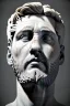 Placeholder: Ultra Realistic image, roman sculpture, luxury white marble material, Lionel Messi, Laurel crown, Renaissance style, miguel angel style, chisel style, emperor, waist up portrait, epic, celestial, cinematic lighting, God light, god rays, 4k resolution, smooth details, ornate details, soft lighting, unreal engine 5, sky background.