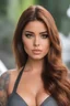 Placeholder: Demi Rose is so beautiful with her auburn hair and green eyes that all I want to do is paint a close-up facial portrait of a cat on a hot tin roof