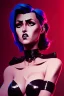 Placeholder: Sophie Loren dressed in shiny black leather, frank miller sin city, busty, cleavage, volumetric lighting, particales,highly detailed,cinematic, deep colours,8