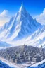 Placeholder: a city founded inside of a snowy mountain