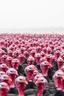 Placeholder: A 50 of turkeys heads filling the whole view and the background