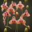 Placeholder: a highly detailed painting of Dracula orchid, seamless pattern, Post-Impressionism , high resolution, oil on canvas