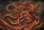 Placeholder: Full body photography of an ethereal Jörmungandr the world snake, Fire theme art, Dark moody night atmosphere, by Michelangelo, 8K, high body details, anatomically perfect body, oak tree roots, ignore NSFW