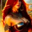 Placeholder: portrait 'beautiful Sexy busty Redhead Sif',Braids, celtic tattoed,painting by gaston bussiere, greg rutkowski, yoji shinkawa, yoshitaka amano, tsutomu nihei, donato giancola, tim hildebrandt, oil on canvas, cinematic composition, extreme detail,fit full head inside picture,32k