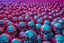 Placeholder: a field of 1000s of cartoonish, anatomically correct, skulls, vivid RANDOM BRIGHT neon colors, dark comedy, well lit, high detail, photorealistic, horrorcore, fun, scary, none featured, each a different color or hue,