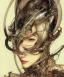 Placeholder: realistic detailed face portrait of one handsome futuristic geisha with element of alien cyberpunk armor by ayami kojima, amano, greg hildebrandt, alphonse mucha, and mark brooks, male, masculine, art nouveau, cyberpunk, neo - gothic, gothic, character concept design