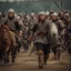 Placeholder: Close-up of a warrior the 1200s and a Mongol warriors, strong athletic build, cinematographic photo