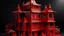 Placeholder: A dark scarlet red frantic factory with furnaces designed in Chinese paper art painted by Peter Carl Faberge