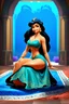 Placeholder: as Disney’s Princess Jasmine sitting on a magic carpet looking beautiful. (((8K, Ultra High Definition, Intricate details, hyper-realistic))) (((FULL BODY))) (((FULLY CLOTHED))) (((FULL COLOR)))