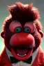 Placeholder: Waist up muppet Portrait, Nicolas maduro muppet doll, mostache, photo studio, red background, unreal engine 5, concept art, art station, ray tracing, lumen lighting, ultra detail, volumetric lighting, 3d.