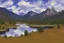 Placeholder: Rocky Mountain National Park landscape scene in the style of Claude Monet Modifiers: Landscape Claude Monet Panoramic View Impressionism School French Impressionists