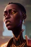 Placeholder: portrait,beautiful african robot, post-apocalyptic in a cyberpunk city, realistic, intriacte detail, sci-fi fantasy style, volumetric lighting, particales,highly detailed,cinamatic, deep colours,8k