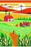 Placeholder: hand painted modern farming cartoon poster