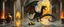 Placeholder: master oil painting by Escher and Giger, glaring vases and black humanoid reflective female dragon and hidden golden dragon inside marble hall library, cryptic eggs, sacred geometry, fire fog and steam border, fire elemental creature, twisted dimensional portal
