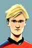 Placeholder: Martin Odegaard Norwegian football player ,cartoon 2d