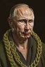 Placeholder: 4K full realism, Vladimir Putin with a rope around his neck