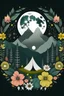 Placeholder: Boho Chic Floral Forest Nature Mountain Moon Hiking Camping